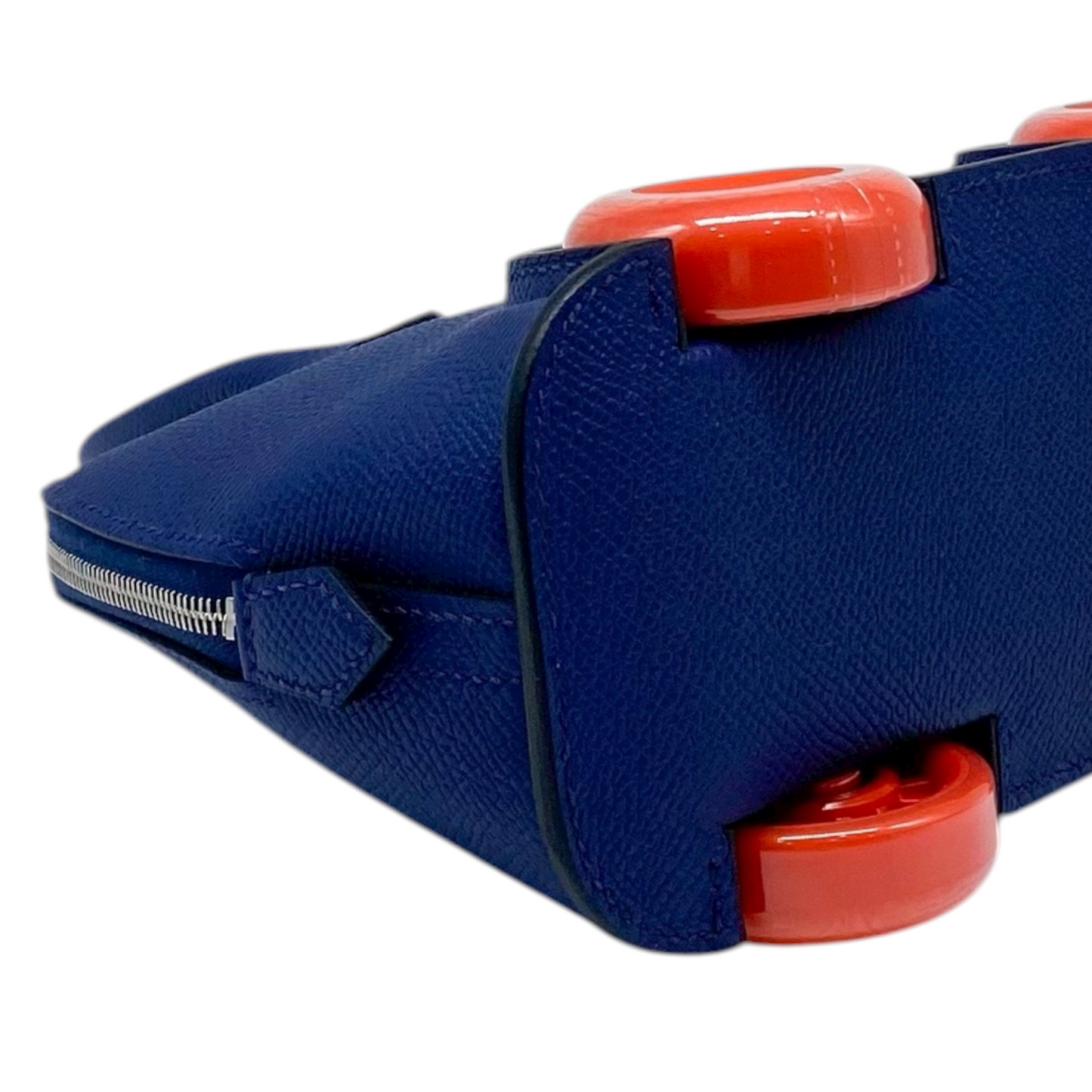 Hermes Limited Edition Bleu Saphir Bolide on Wheels Epsom Palladium Hardware