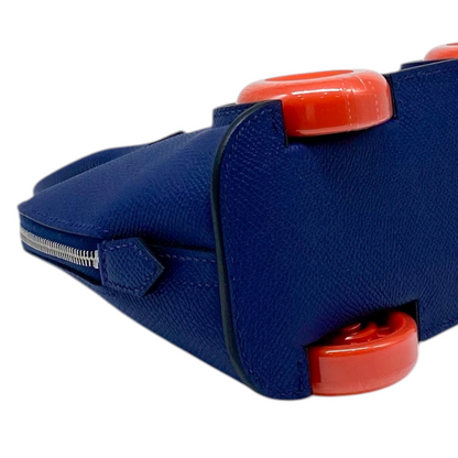 Hermes Limited Edition Bleu Saphir Bolide on Wheels Epsom Palladium Hardware