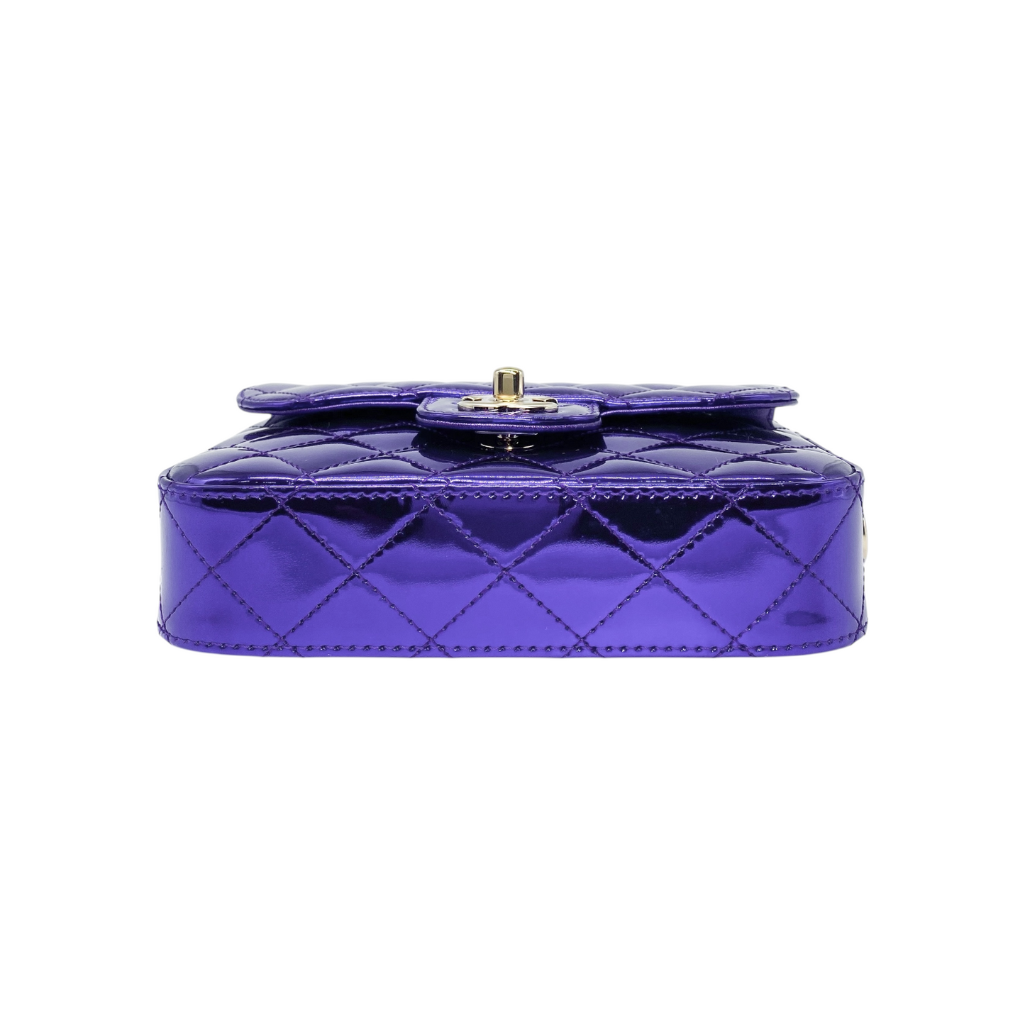 Chanel Purple Mirror Hollywood Boulevard Mini Flap With Star Coin Purse
