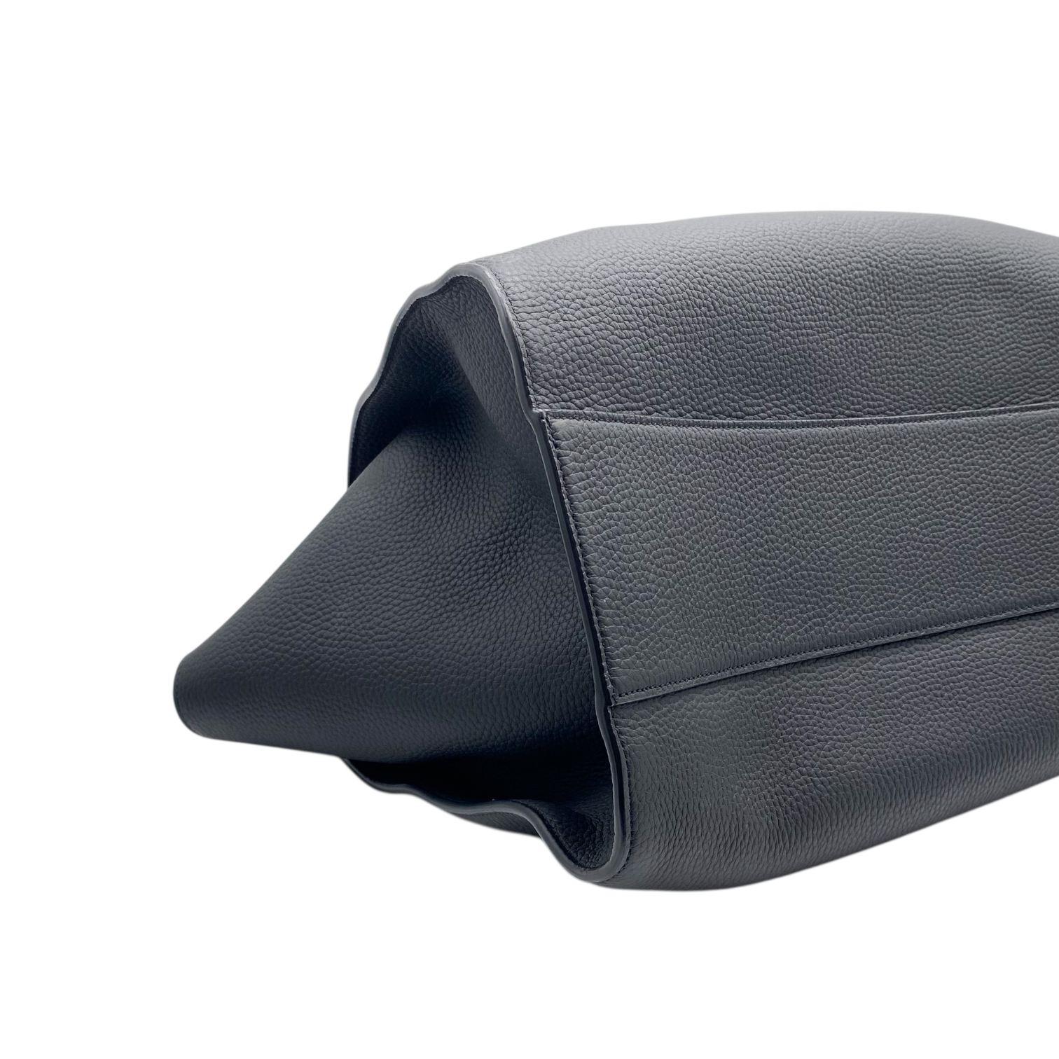 The Row Marlo 17 Black Ans Pebbled Tote