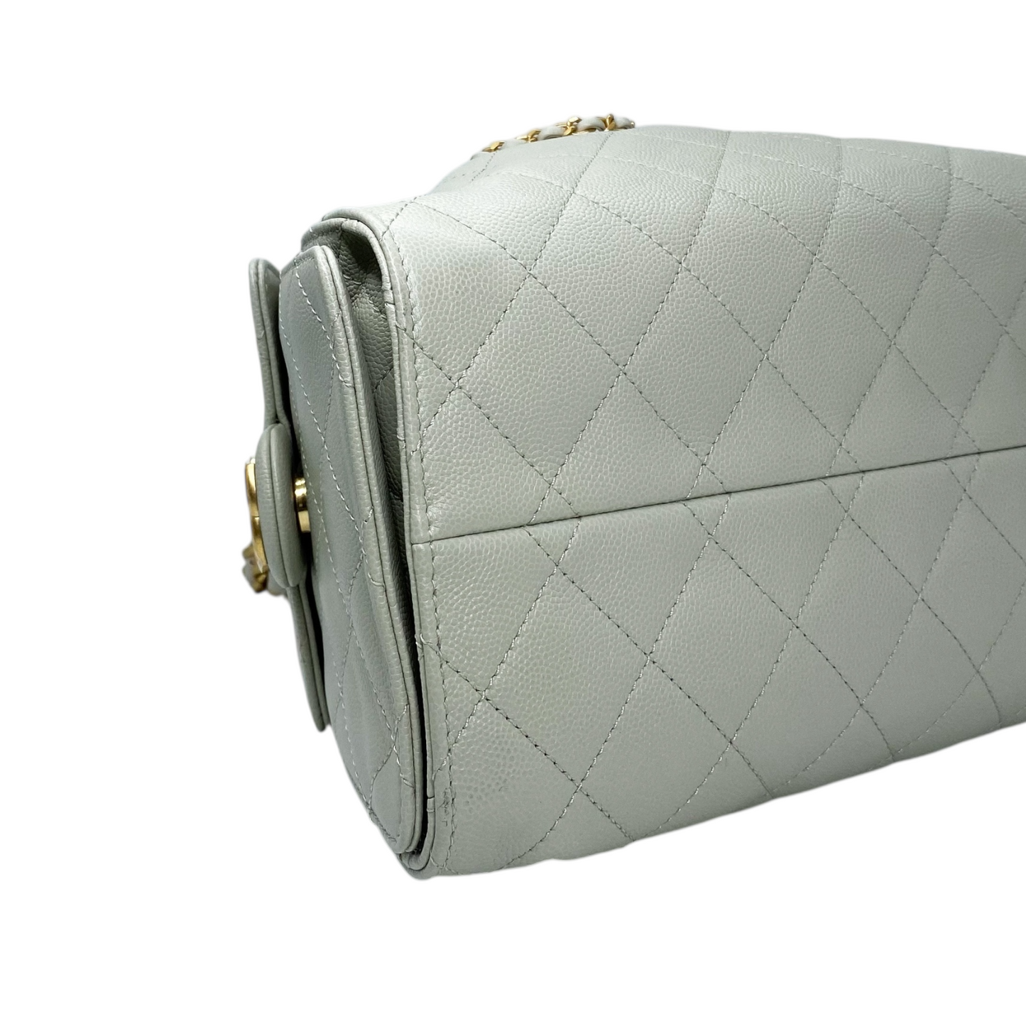 Chanel 25 Caviar Small Light Grey