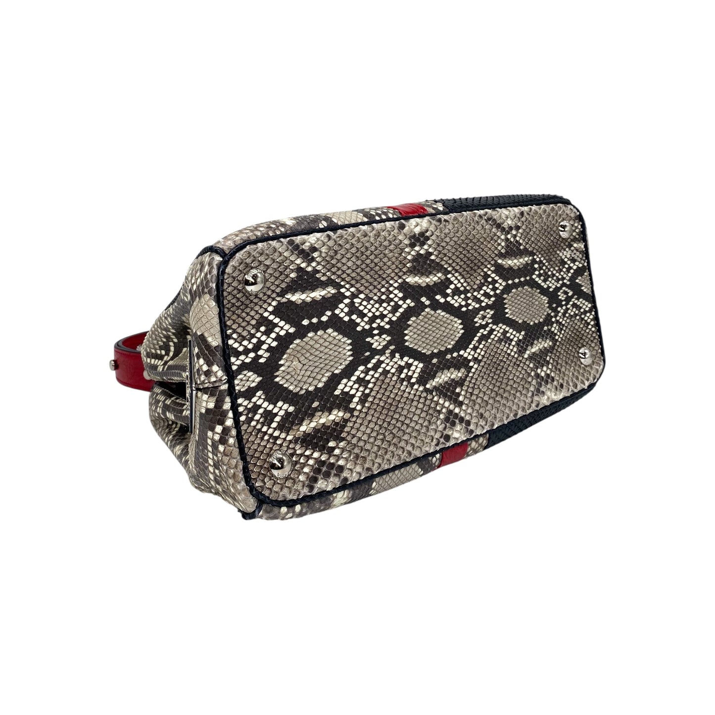 Prada Multicolor Python Crocodile Top Handle Bag