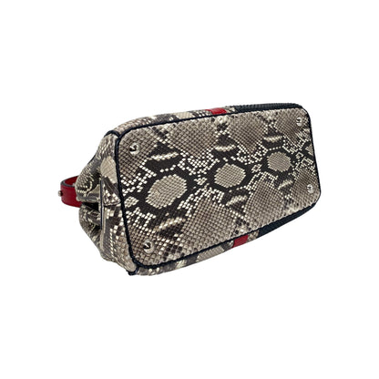 Prada Multicolor Python Crocodile Top Handle Bag