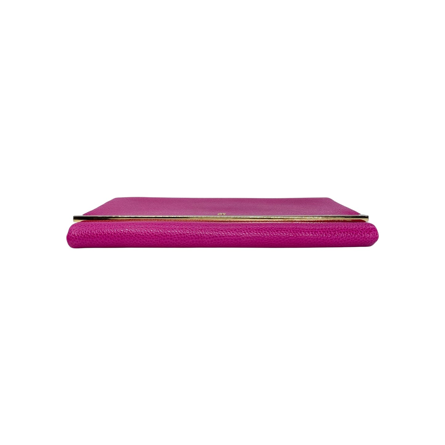Carolina Herrera Pink Pebbled Clutch
