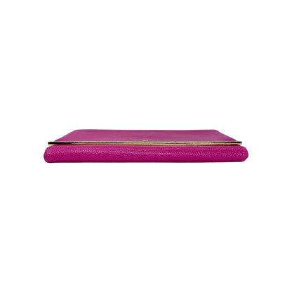 Carolina Herrera Pink Pebbled Clutch