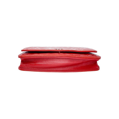 Chanel Red Camelia Wallet on Chain
