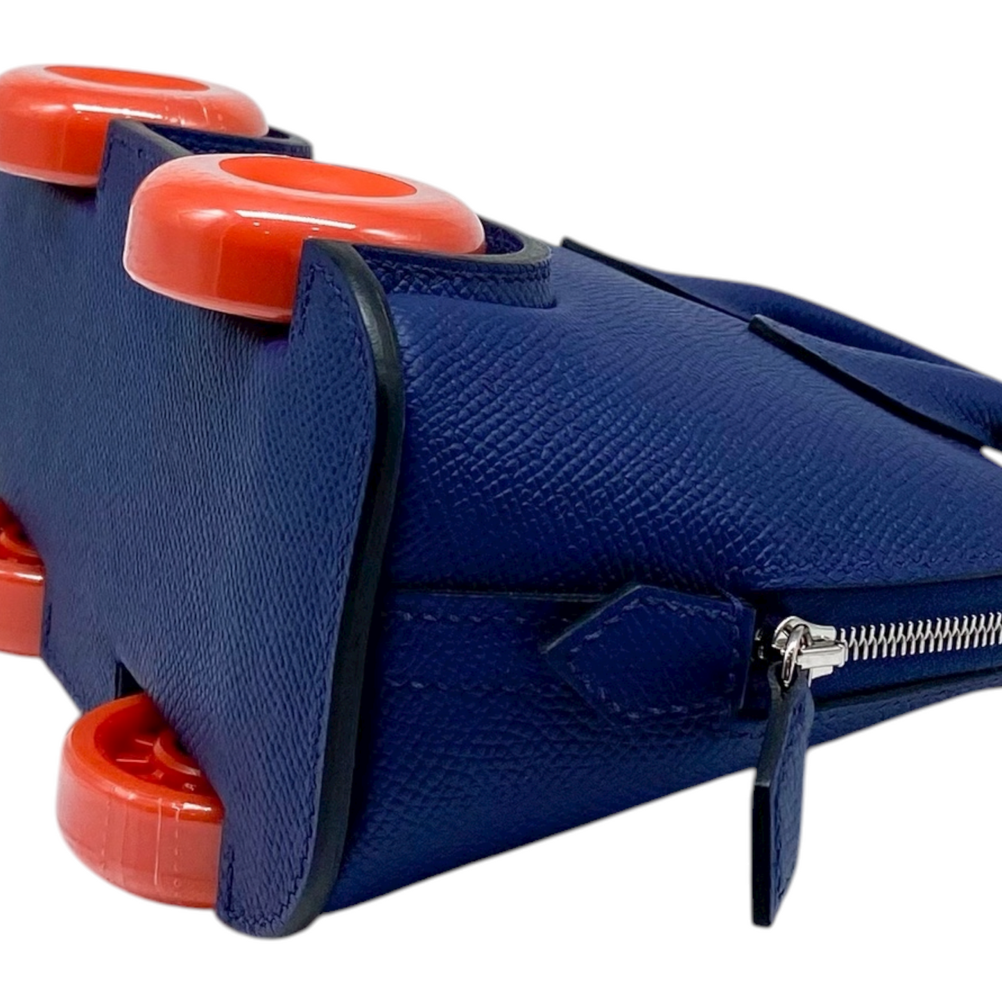 Hermes Limited Edition Bleu Saphir Bolide on Wheels Epsom Palladium Hardware