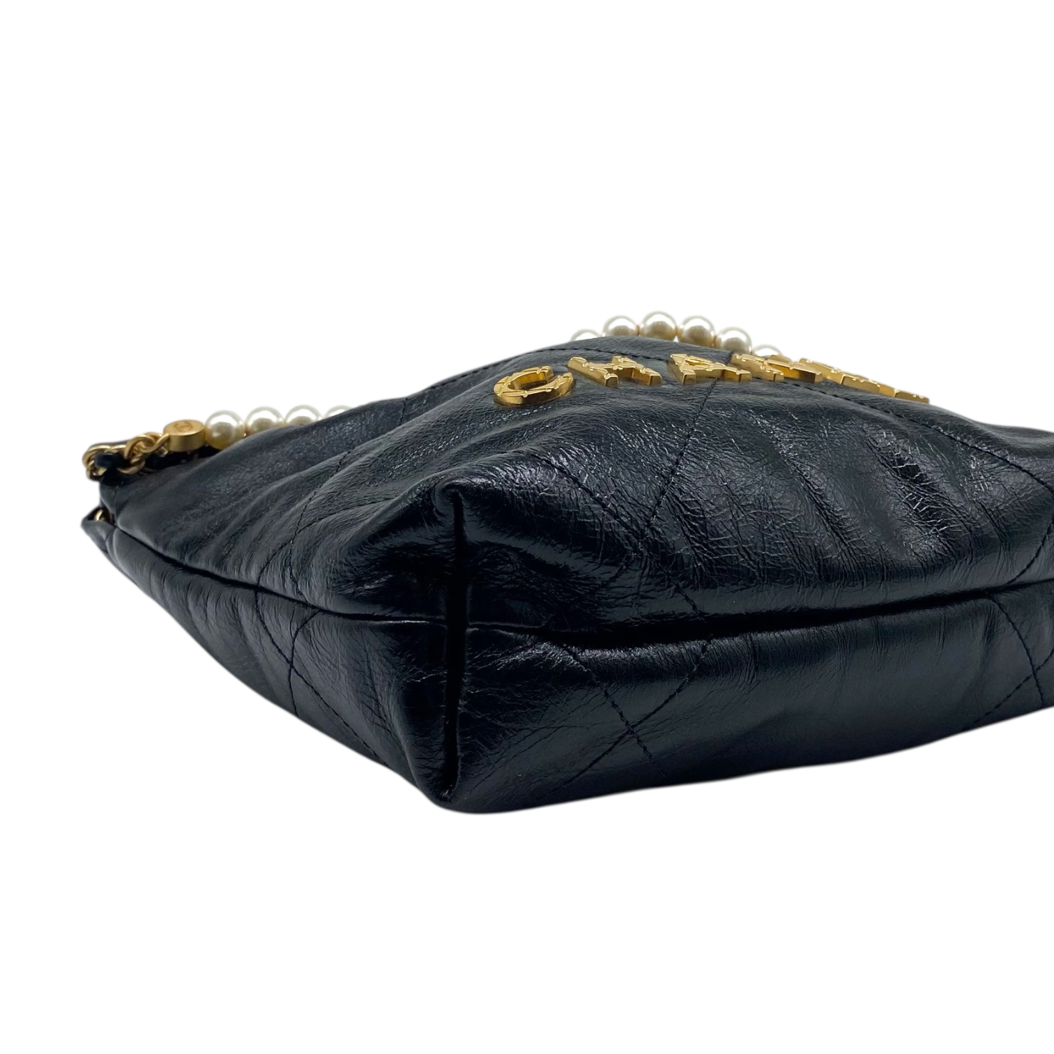 Chanel 22 Black Mini Pearls