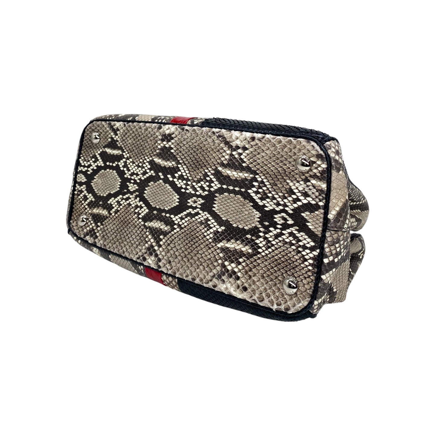 Prada Multicolor Python Crocodile Top Handle Bag