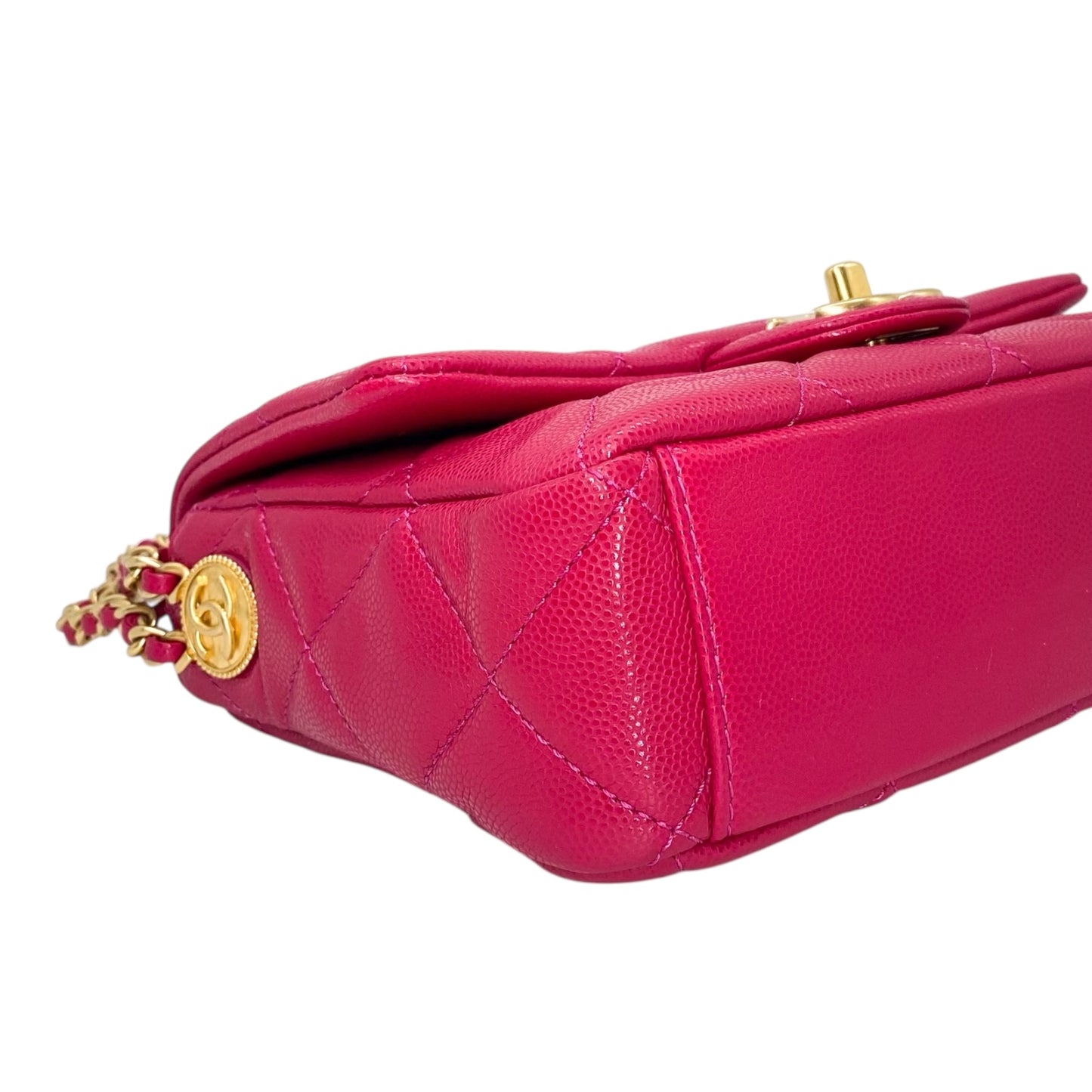 Chanel Raspberry Twist Your Buttons Flap Bag