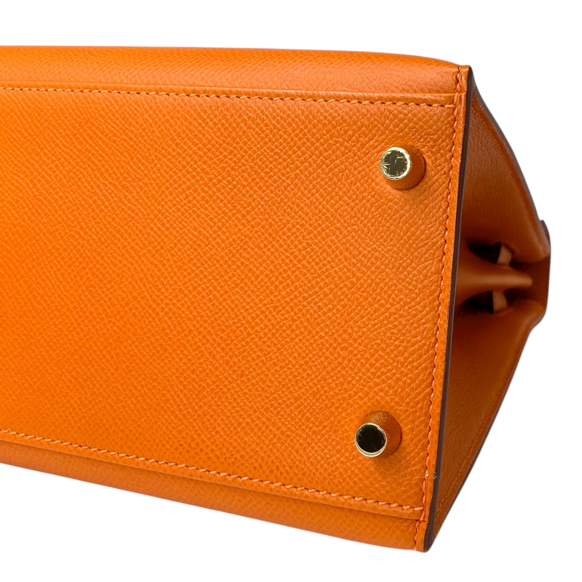 Hermes Kelly 28 Orange Epsom Gold Hardware
