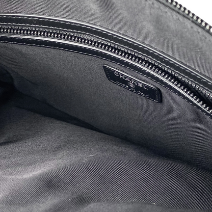 Chanel Black Chevron Reissue Pouch