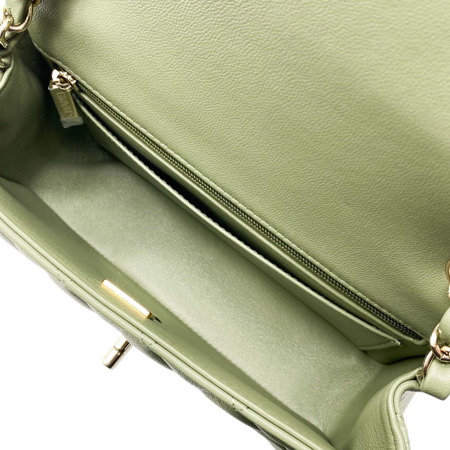 Chanel Green Small Rectangle Flap Bag
