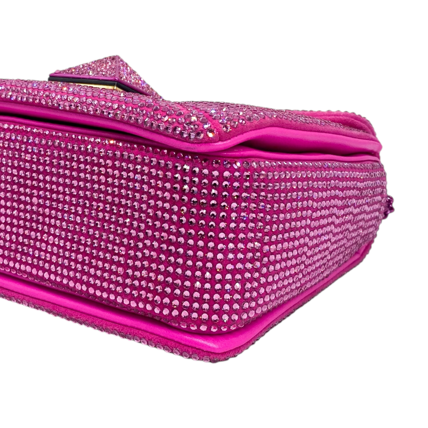 Valentino Pink Crystal Roman Stud Bag
