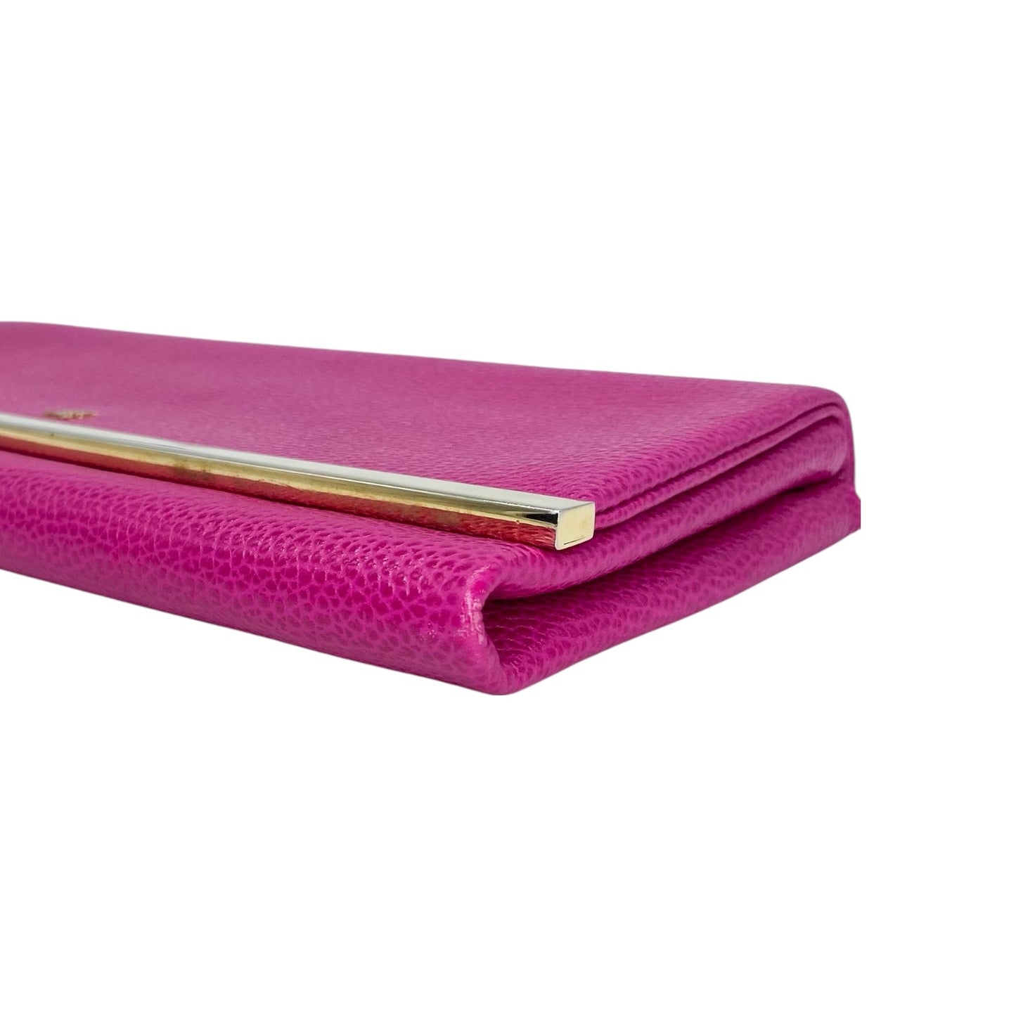Carolina Herrera Pink Pebbled Clutch