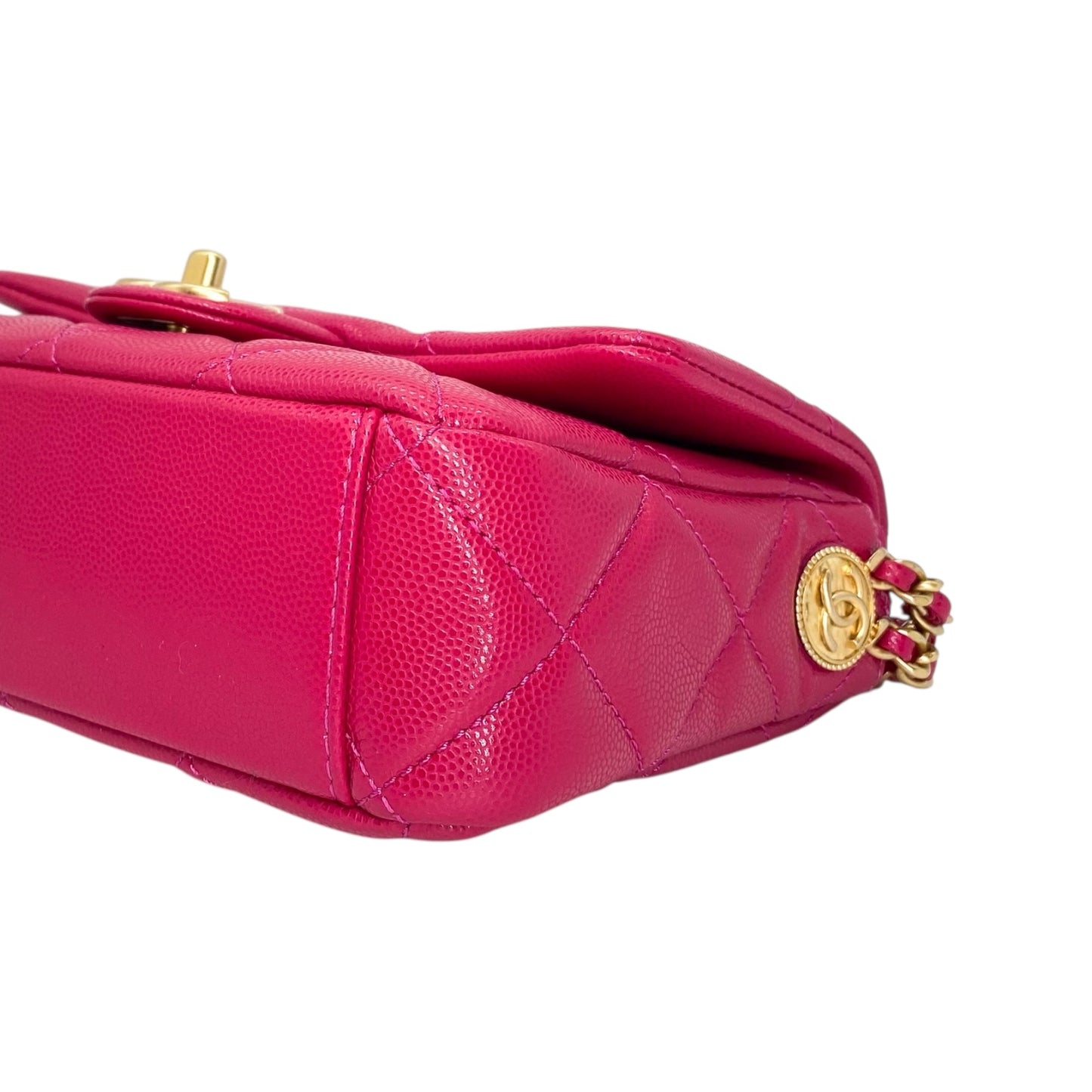 Chanel Raspberry Twist Your Buttons Flap Bag