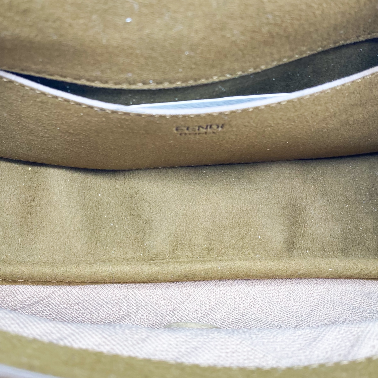 Fendi Taupe Texture Baguette