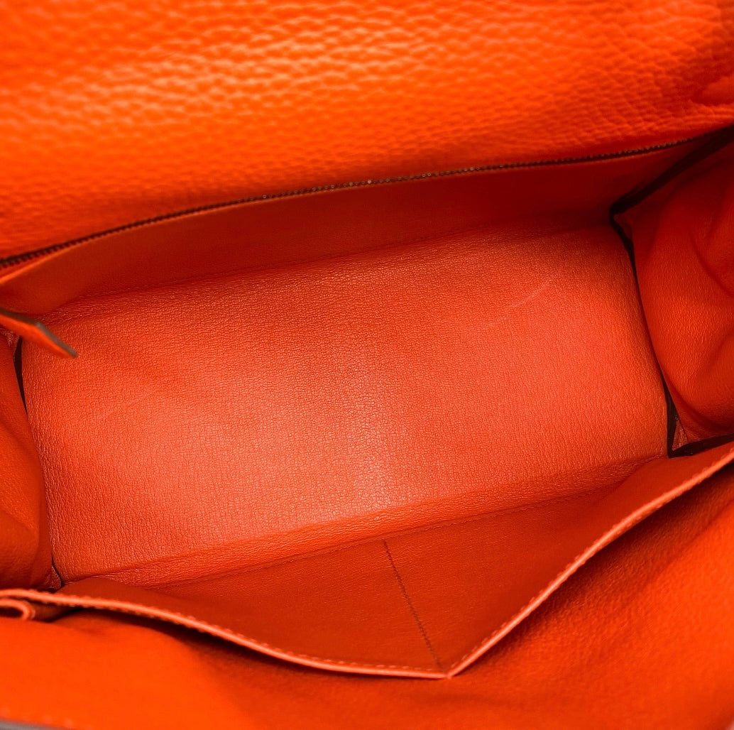 Hermes Kelly 28 Poppy Togo Gold Hardware