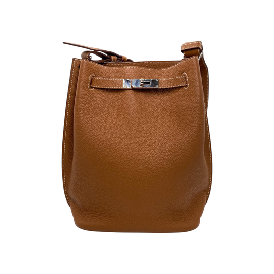 Hermes So Kelly 22 Gold Togo Palladium Hardware