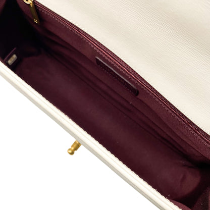 Chanel White New Medium Boy Bag