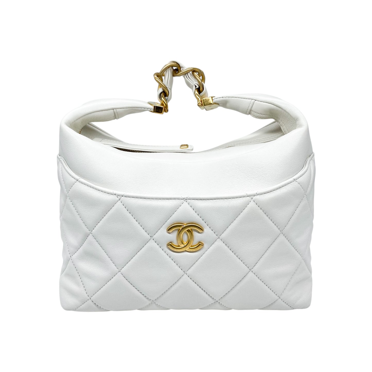Chanel White Hobo Bag