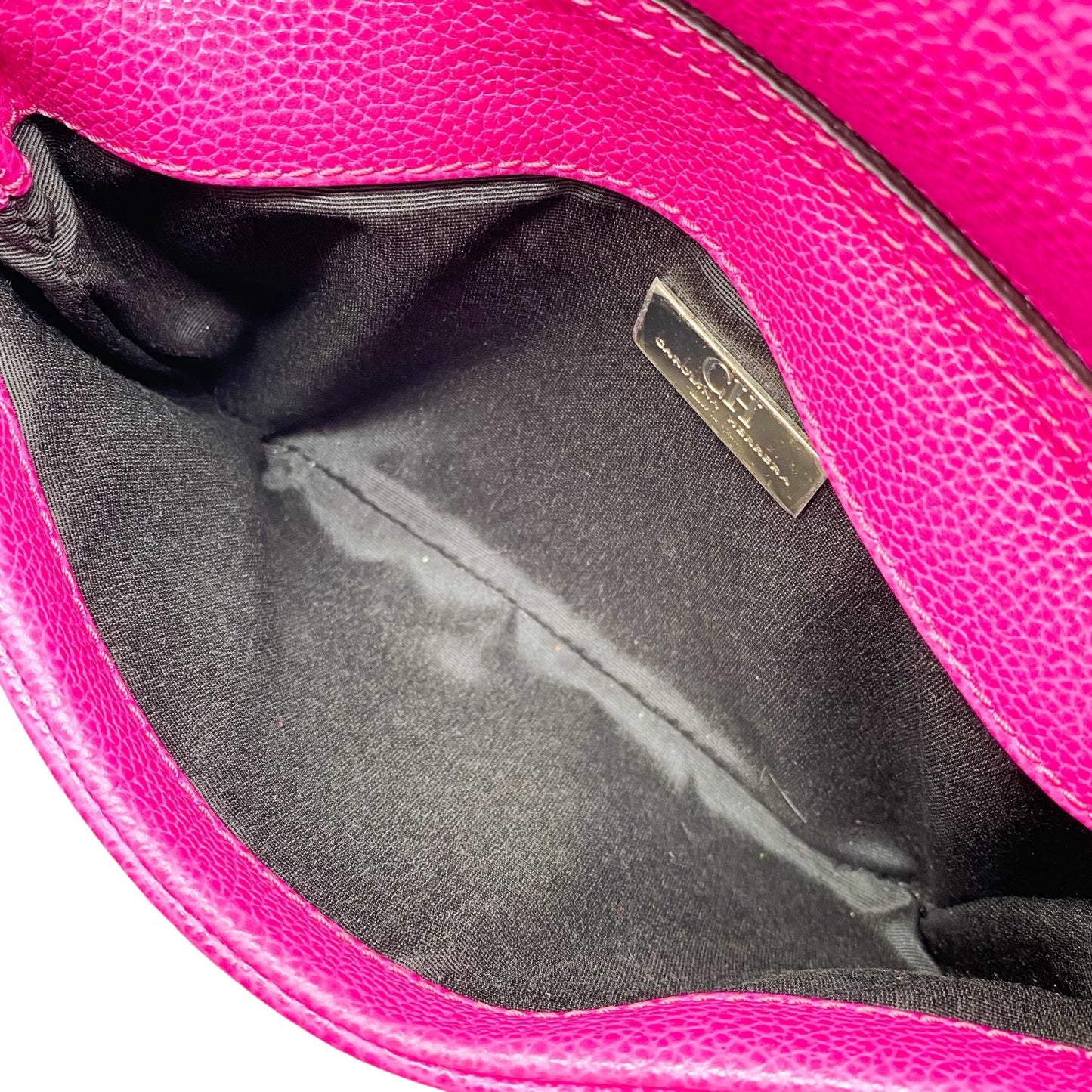 Carolina Herrera Pink Pebbled Clutch