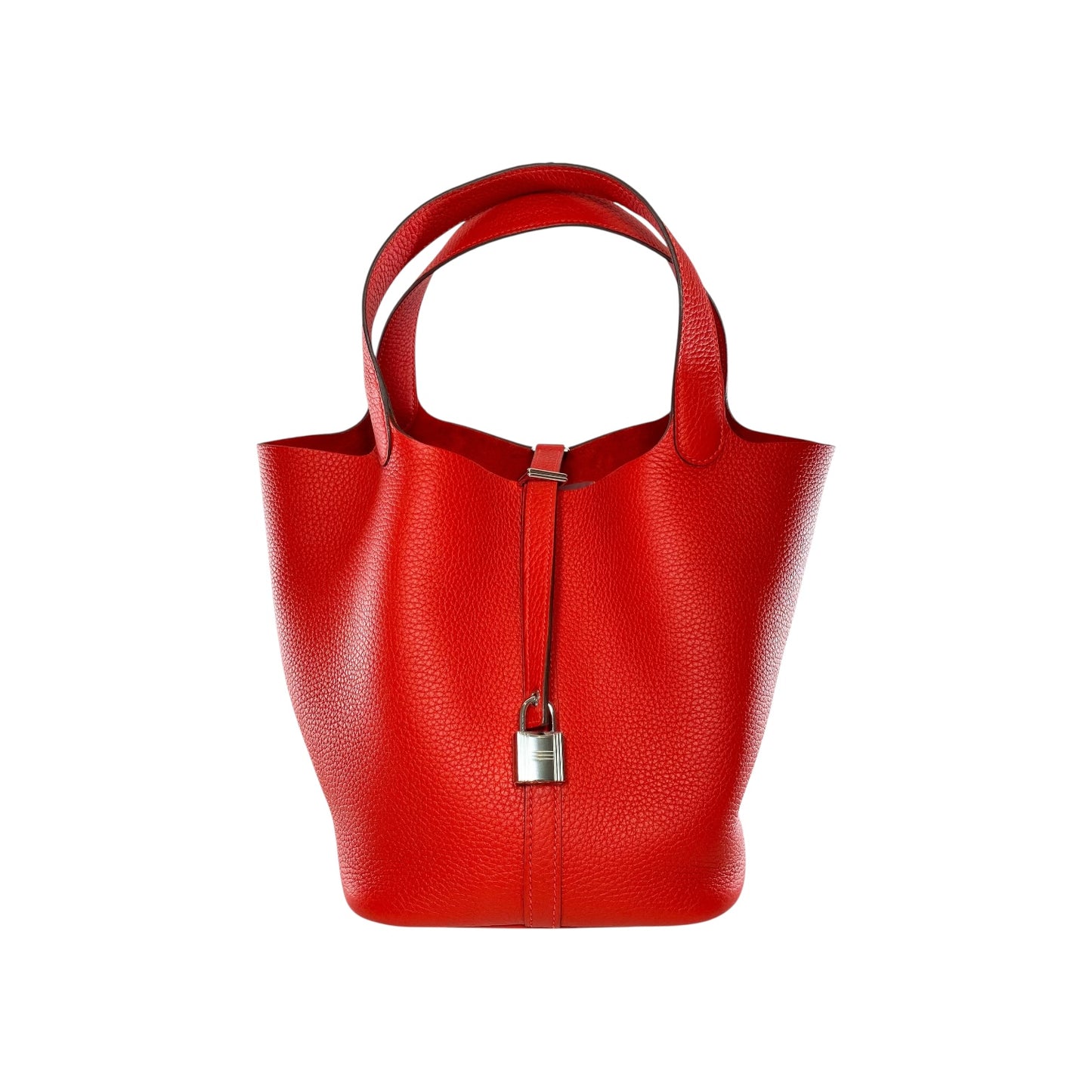 Hermes Picotin 22 Rouge Radieux Clemence Palladium Hardware