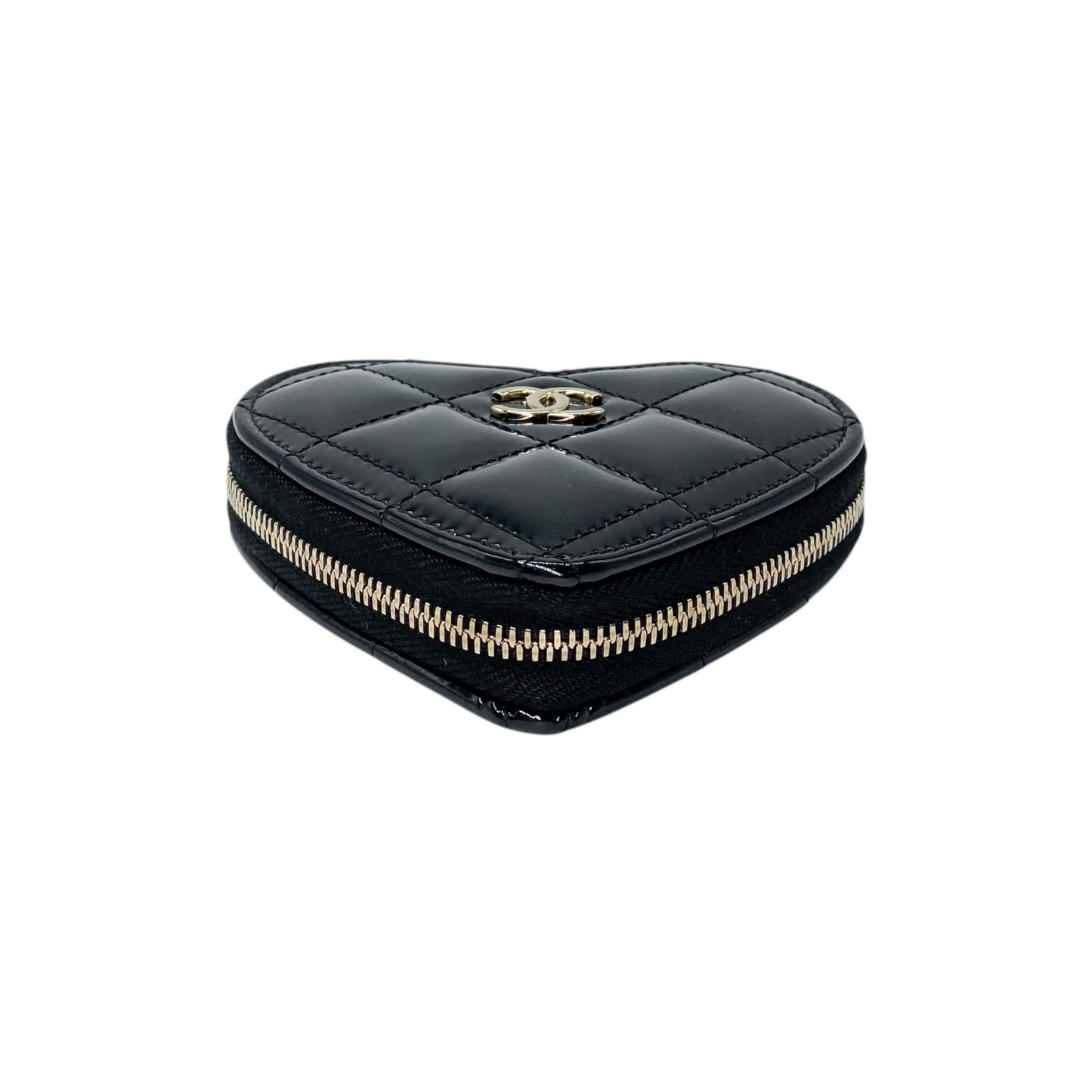 Chanel Black Heart Key Pouch