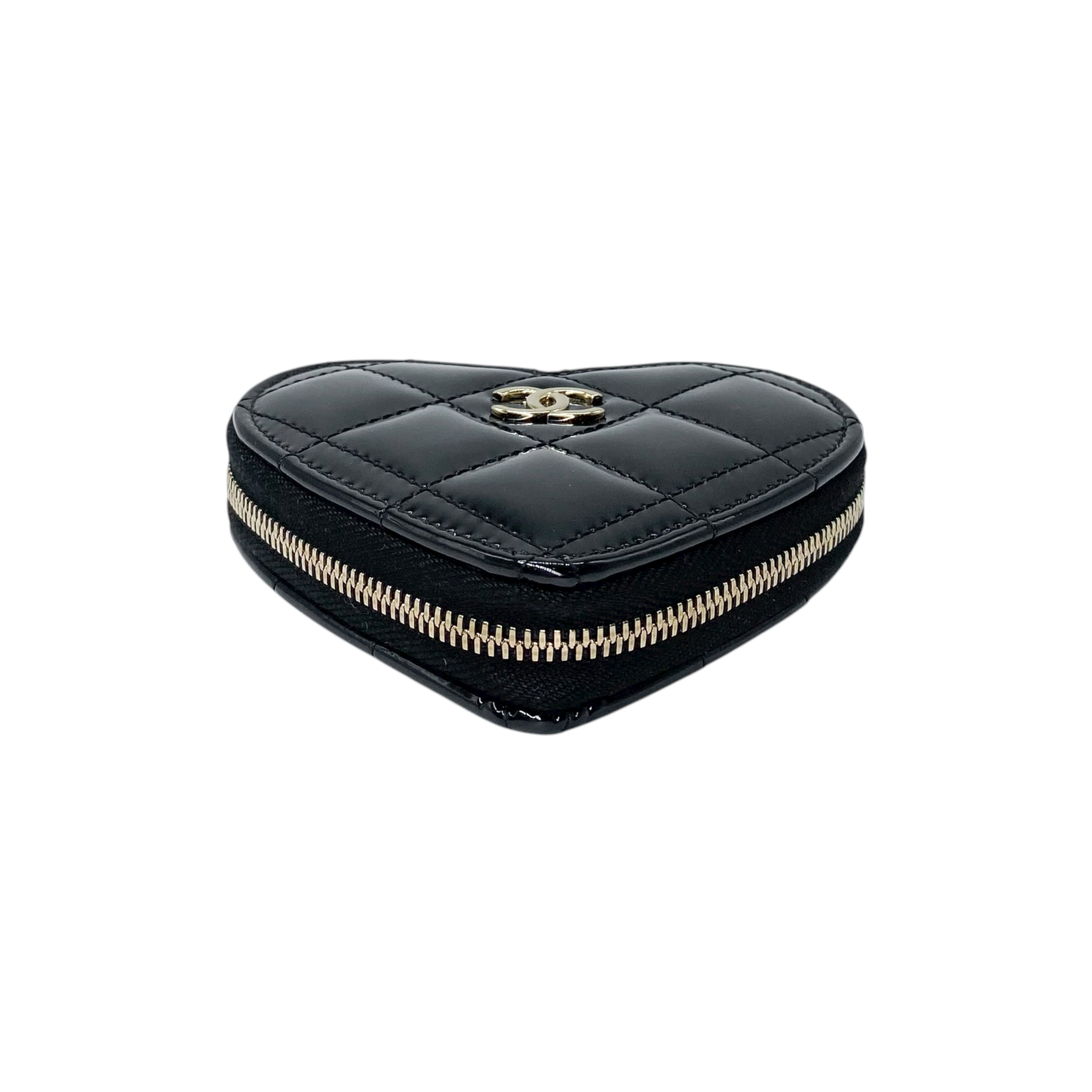 Chanel Black Heart Key Pouch
