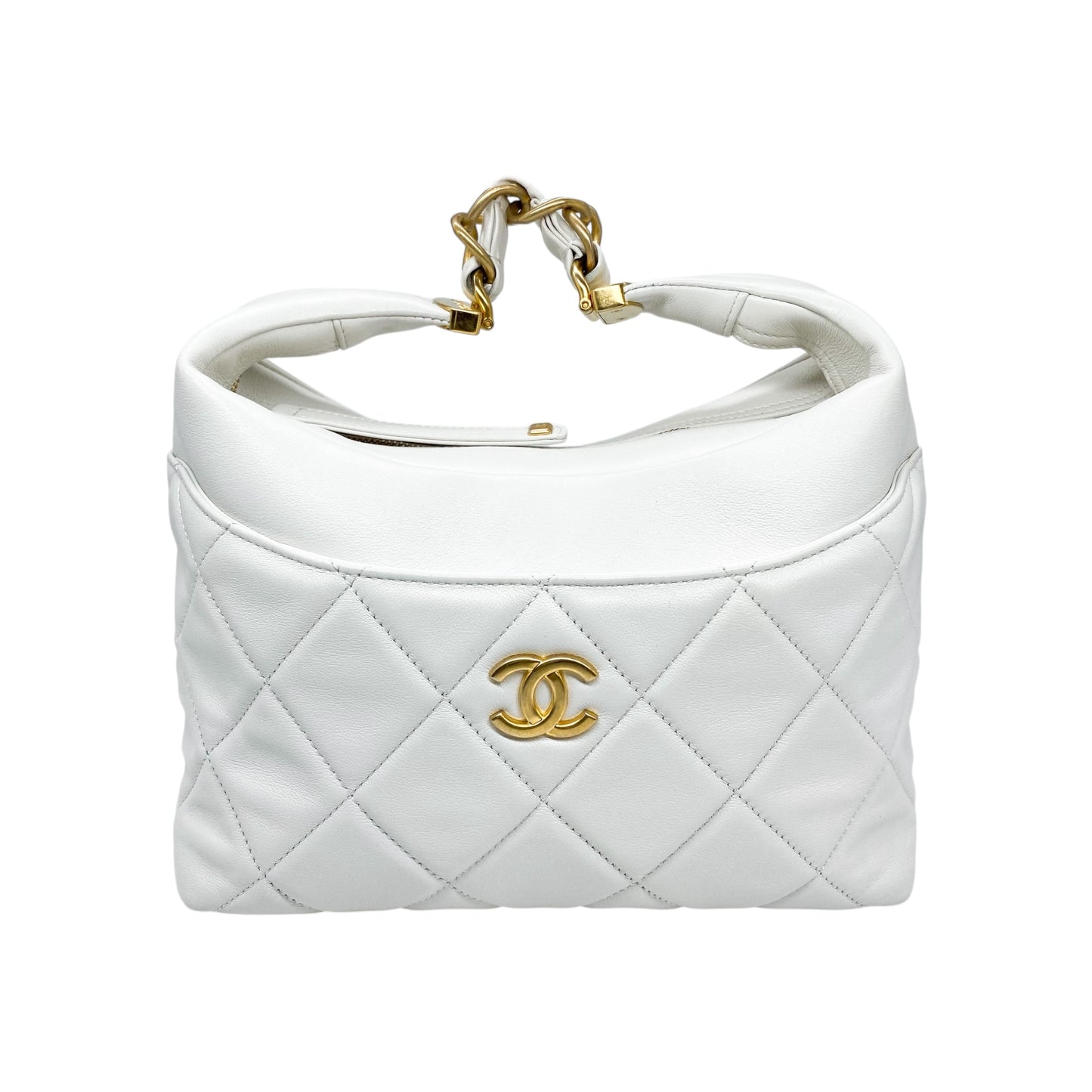 Chanel White Hobo Bag