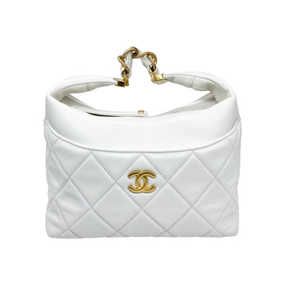 Chanel White Hobo Bag
