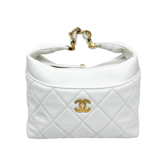 Chanel White Hobo Bag