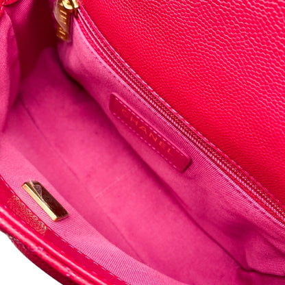 Chanel Raspberry Twist Your Buttons Flap Bag