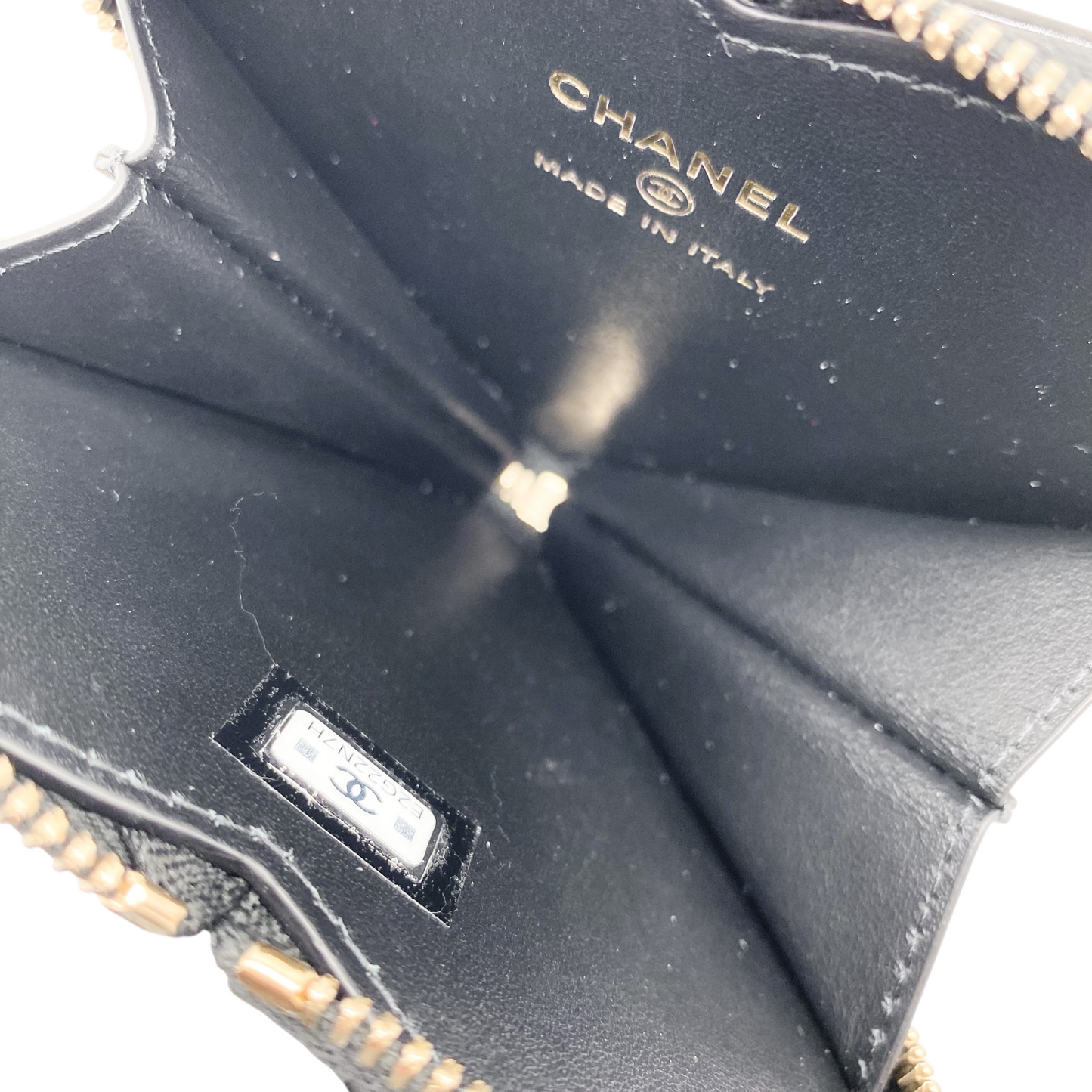 Chanel Black Heart Key Pouch
