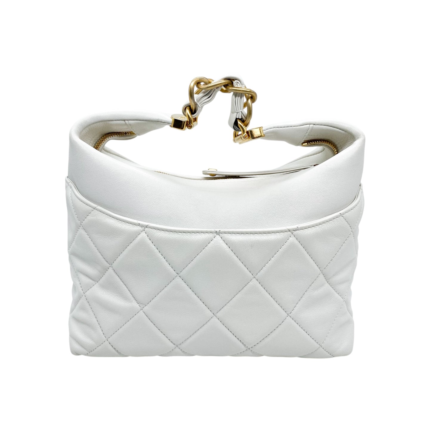 Chanel White Hobo Bag