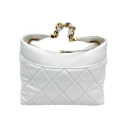 Chanel White Hobo Bag