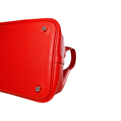 Hermes Picotin 22 Rouge Radieux Clemence Palladium Hardware