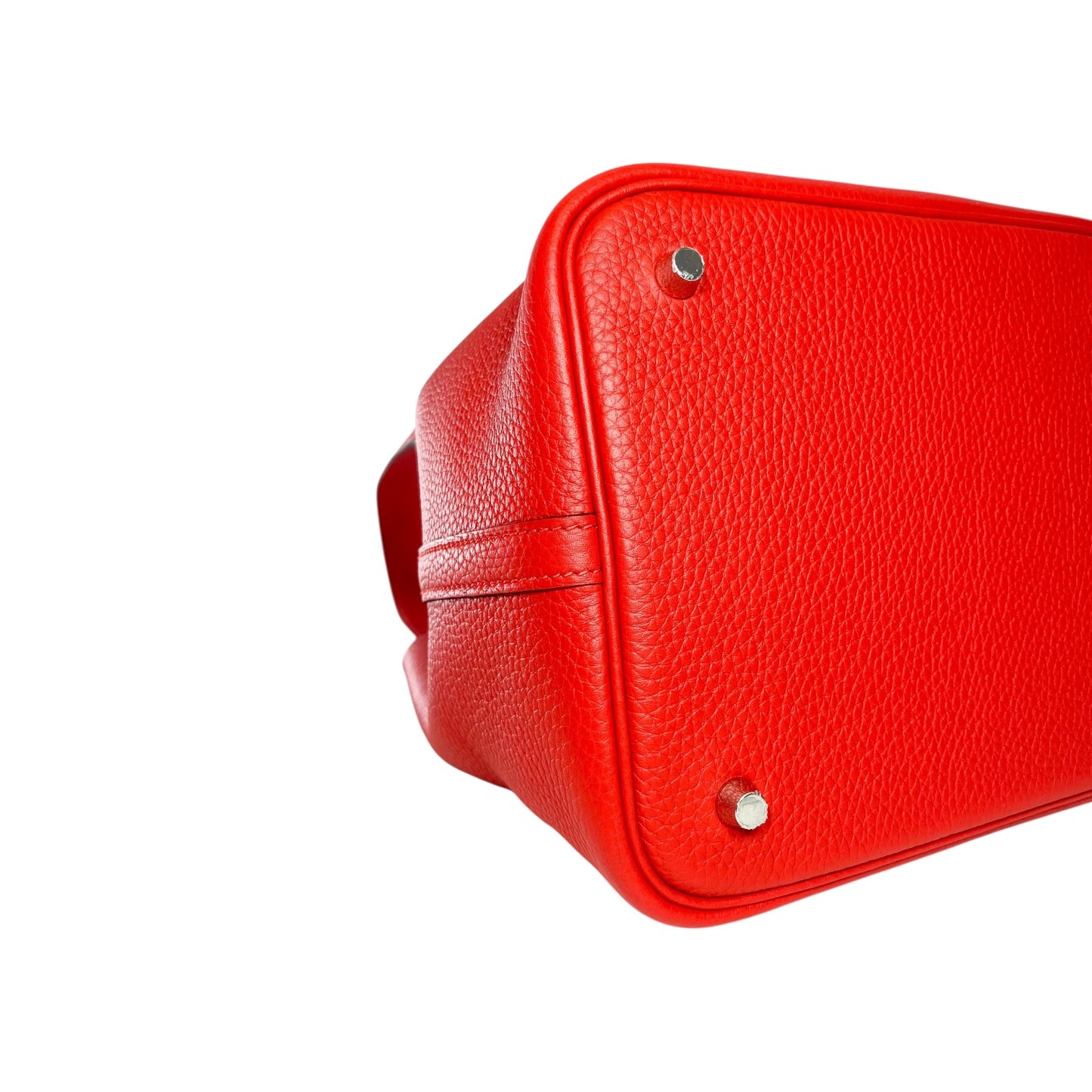 Hermes Picotin 22 Rouge Radieux Clemence Palladium Hardware