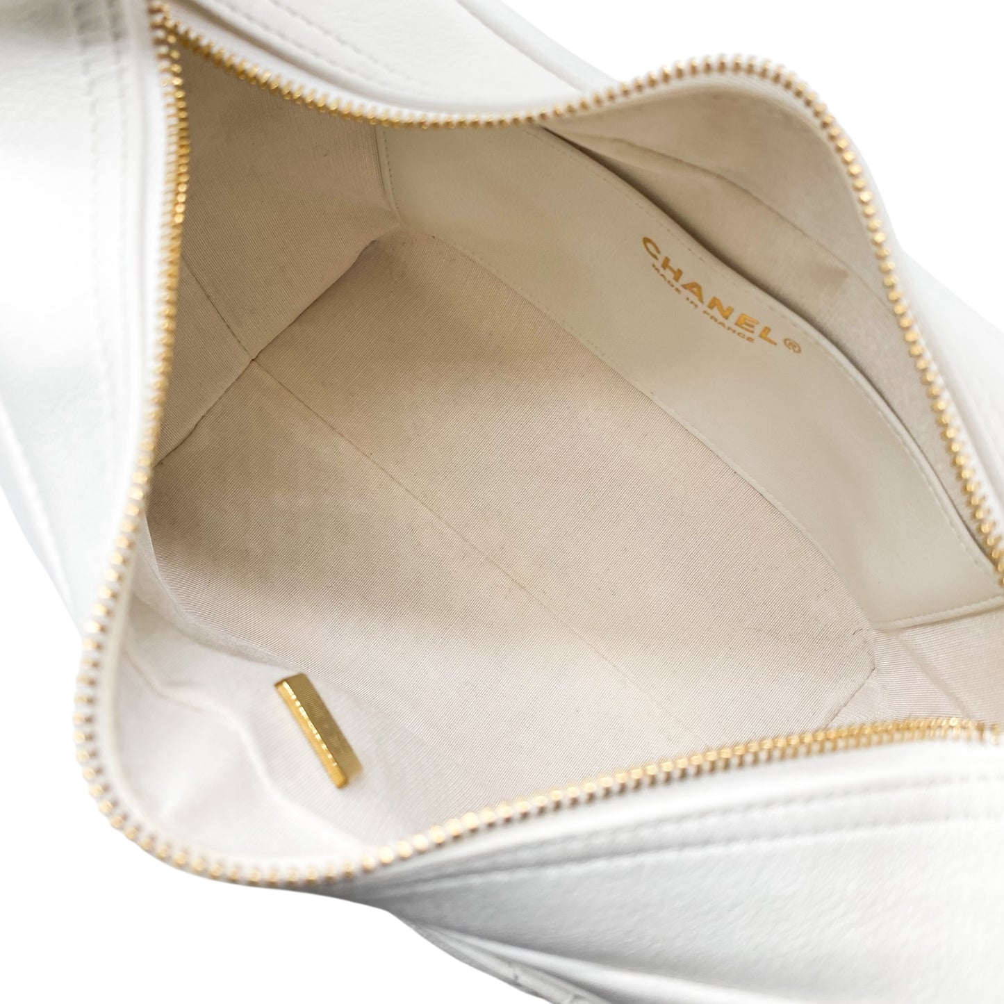Chanel White Hobo Bag
