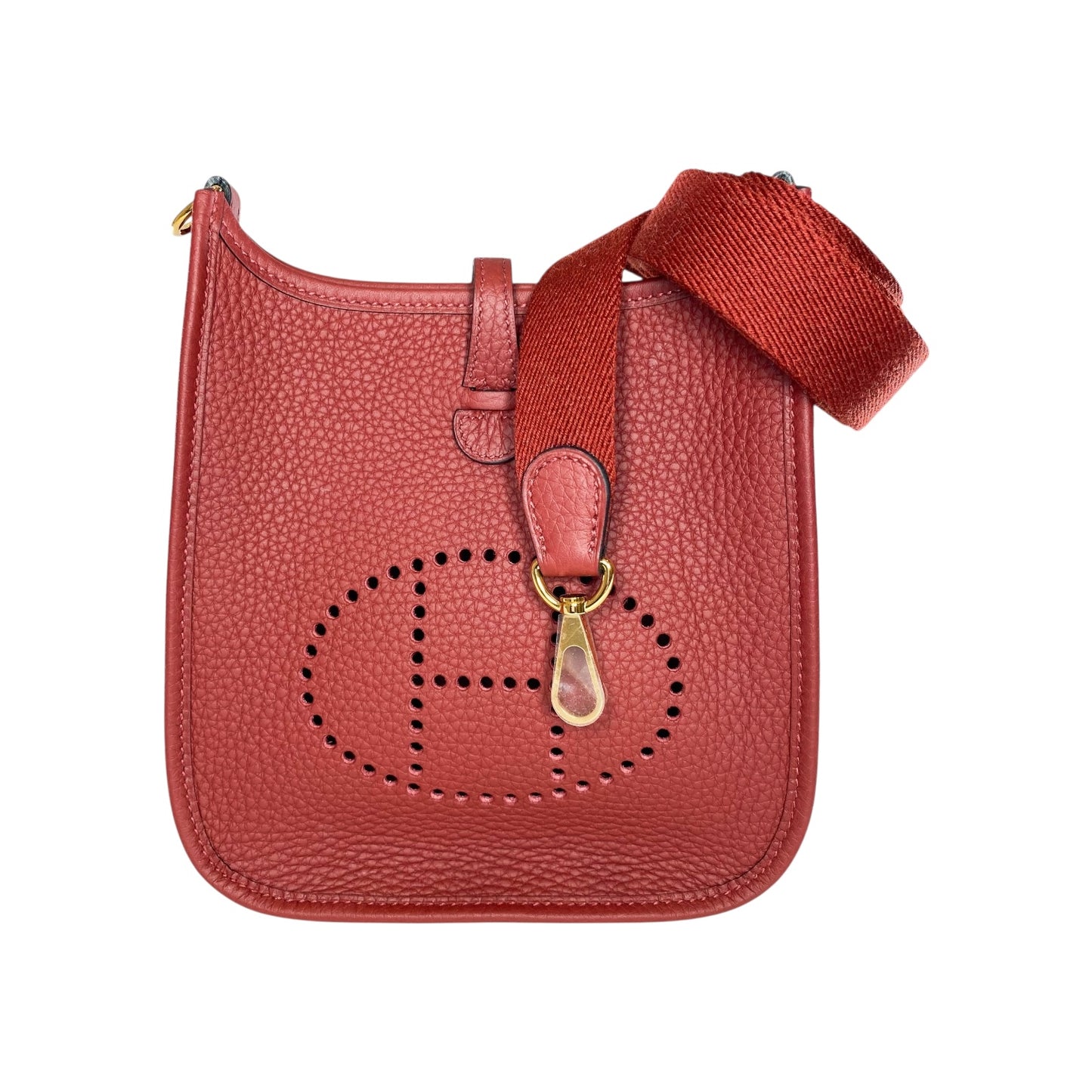 Hermes Evelyne TPM Rouge H Gold Hardware