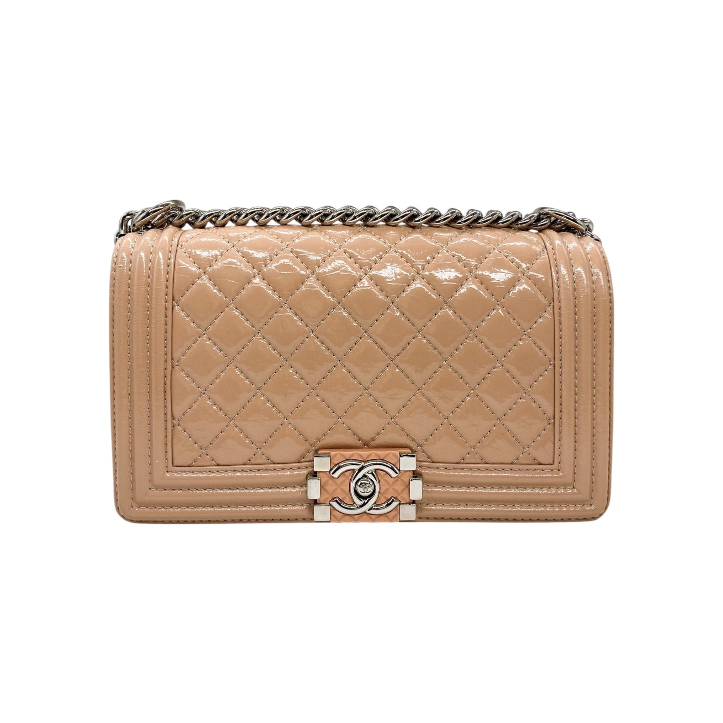 Chanel Beige Old Medium Boy Bag