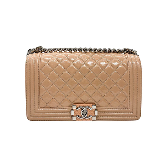 Chanel Beige Old Medium Boy Bag