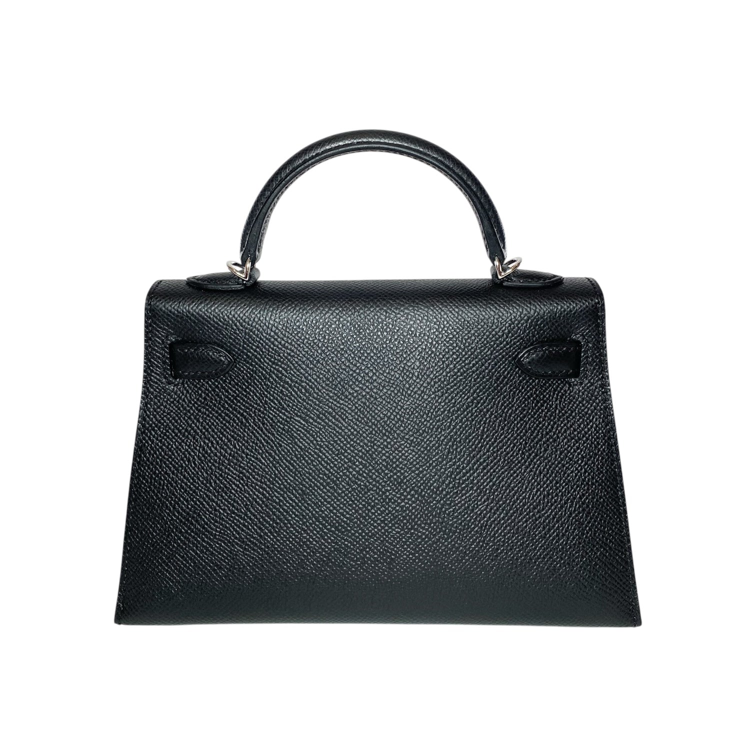 Hermes Mini Kelly 20 Black Epsom Electrum Hardware