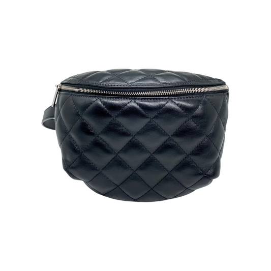 Chanel Uniform Black Quilted Waist Bag