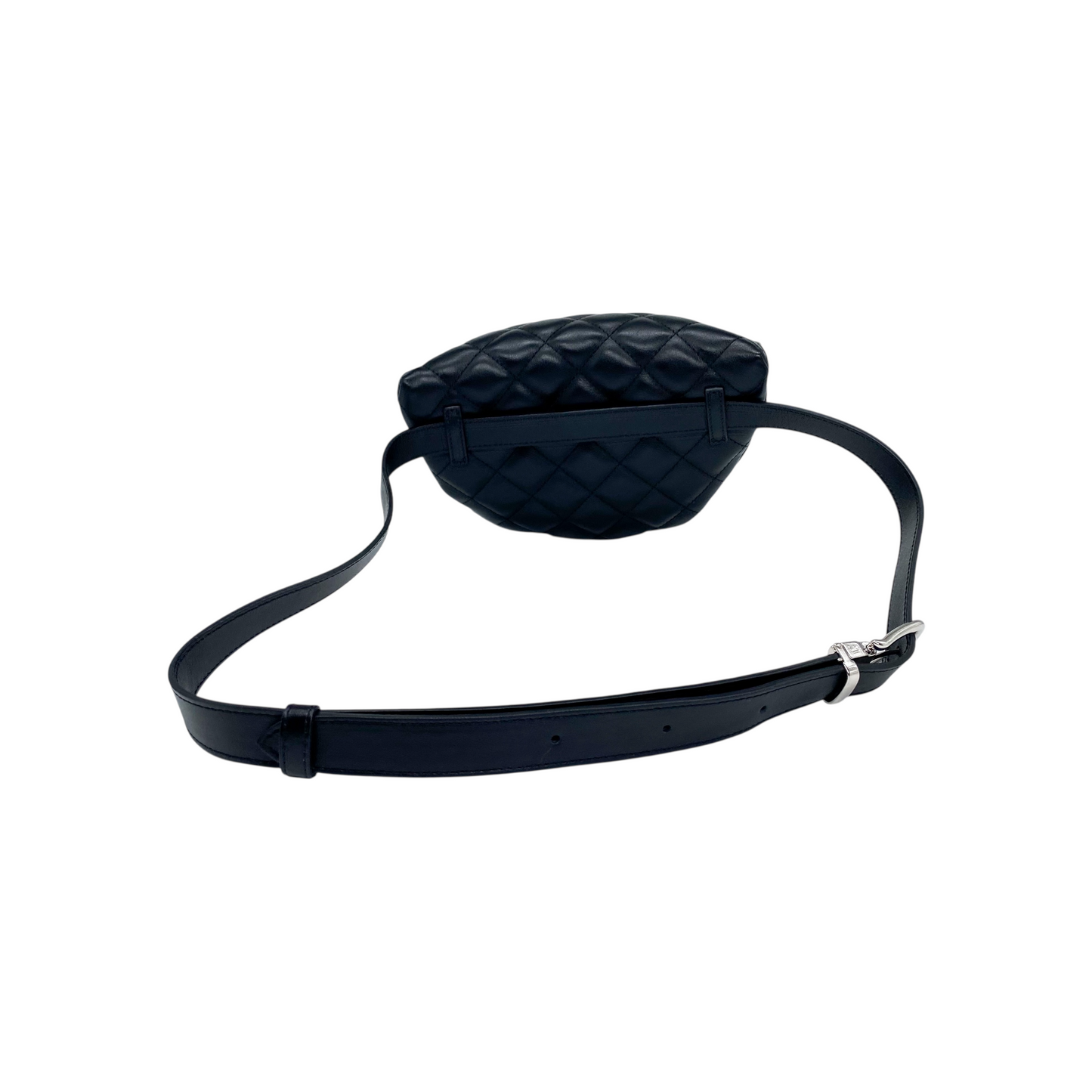 Chanel Uniform Black Quilted Waist Bag