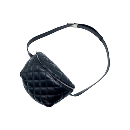 Chanel Uniform Black Quilted Waist Bag