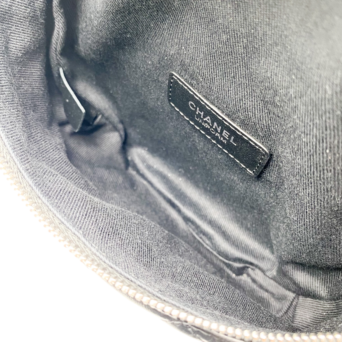 Chanel Uniform Black Quilted Waist Bag