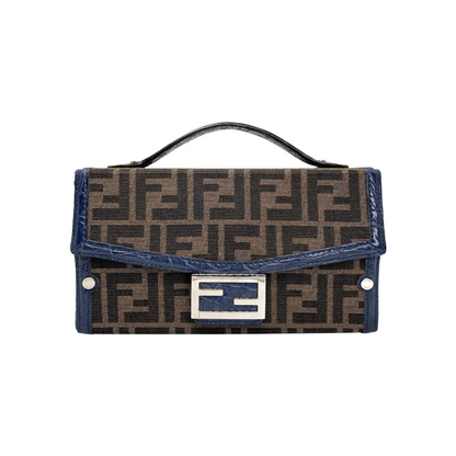 Fendi Blueberry Zucca Trunk Baguette