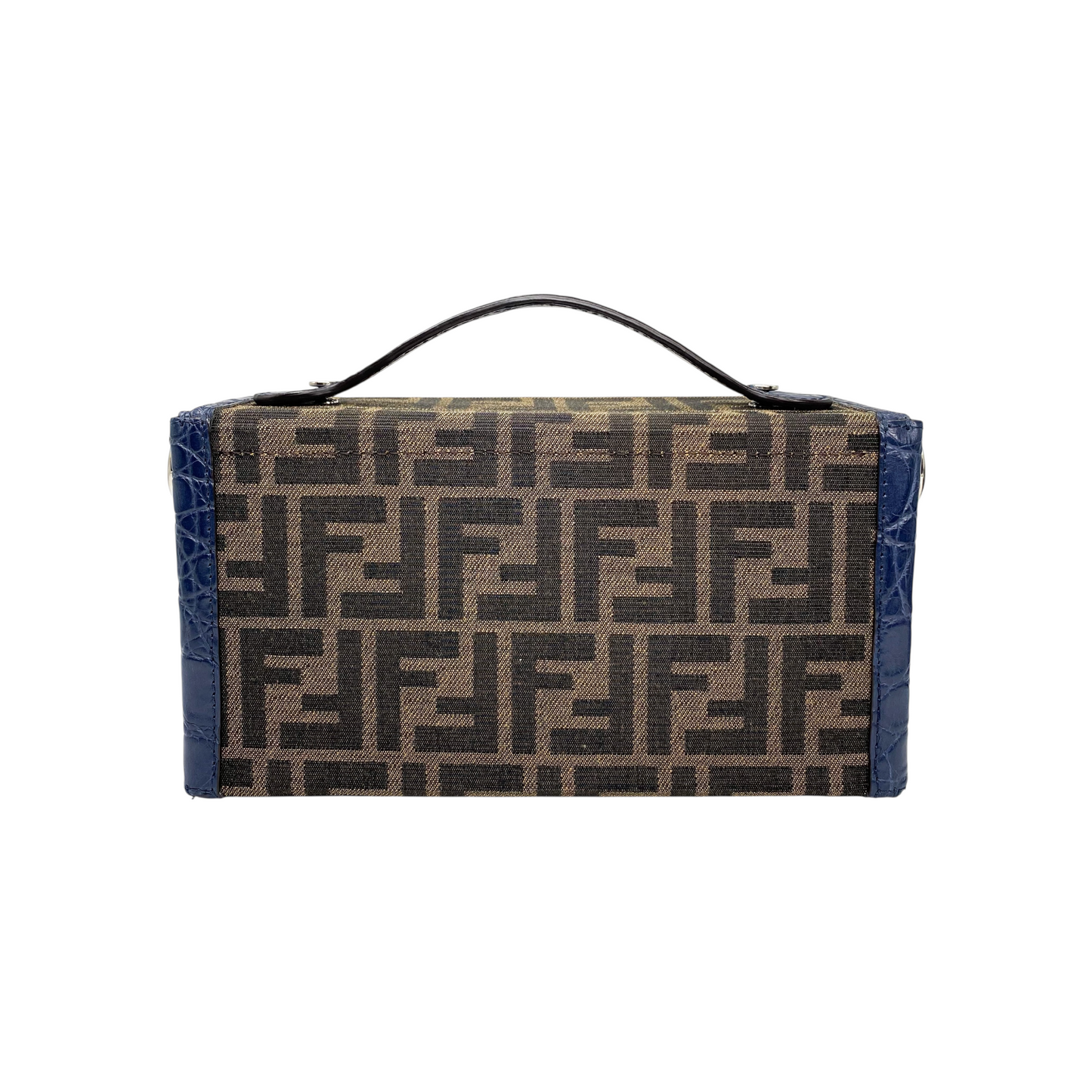Fendi Blueberry Zucca Trunk Baguette