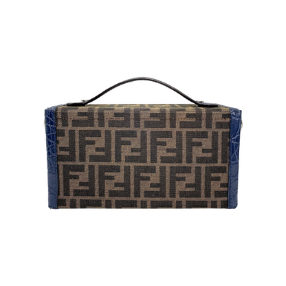 Fendi Blueberry Zucca Trunk Baguette